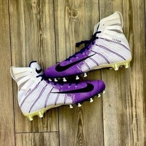 NIKE Vapor Untouchable 3 Elite Football Cleats in White 
Purple | Size 16 | NWOT
